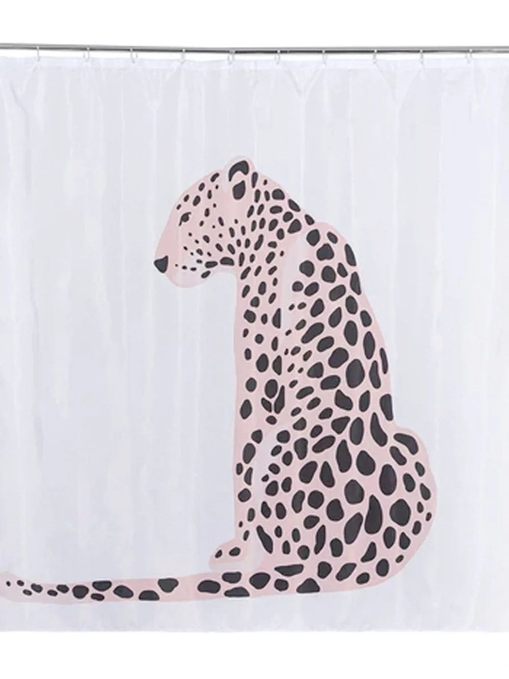 🐆NEW Shiraleah Leopard Print Shower Curtain 72x72 Polyester Bathroom In Package
